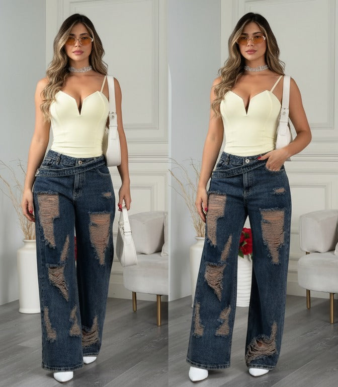 Vaquero de Aplique Desgatado