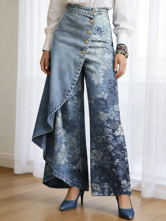 Vaquero Estampado vanguardista