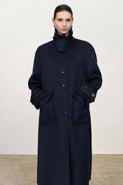 Abrigo en cachemir doble faz